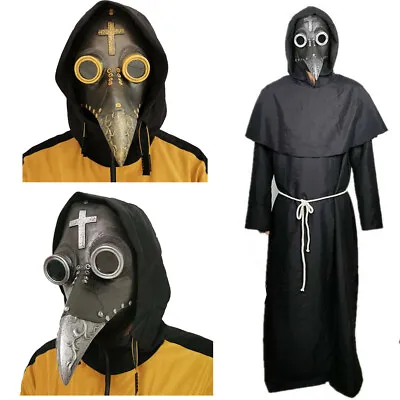 £10.66 • Buy Halloween Plague Bird Doctor Mask Costume Latex Long Beak Punk Party Props