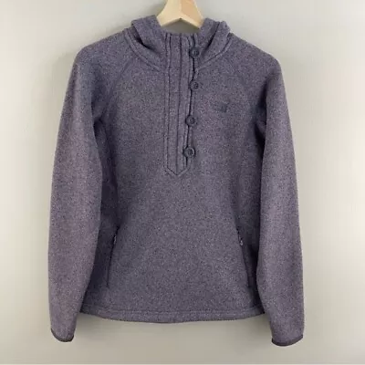 The North Face Women’s Sweatshirt Hoodie Sz M Never Stop Exploring 1/4 Button Up • $48