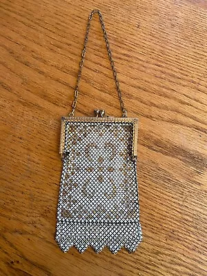 Mandalian Metal Enamel Mesh Purse Art Deco • $65