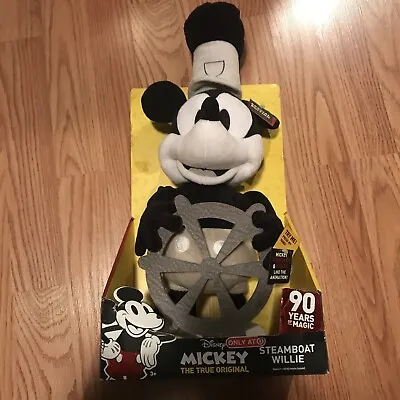 Disney Mickey Mouse True Original 90 Years Of Magic Steamboat Willie Plush • $12.80