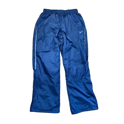 $18 • Buy Nike Track Pants Mens Large Navy Windbreaker Ankle Zip Loose Baggy