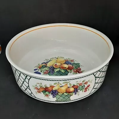 Vintage Villeroy & Boch Basket Salad Fruit Bowl 8.5  Serving Dish Porcelain 1748 • £29.99