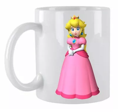 Personalised Memory Lane Mario Princess Peach  Ceramic Coffee Mug Gift Boxed  • £6.95