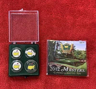 2012 Masters Commemorative Pin New And Four Ball Markers. 2004 +2008 + 2 No Yr • $16.97
