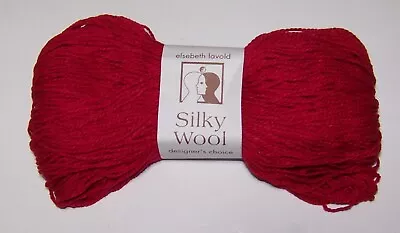 10 Skeins Elsebeth Lavold SILKY WOOL Silk & Wool Knitting Yarn #114 MARASCHINO • $79