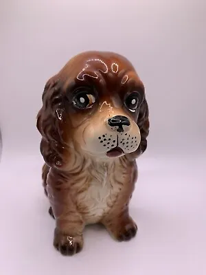 MCM Vintage Cocker Spaniel Dog /Ceramic Planter Vase Inarco Japan 4717 W/sticker • $14.75