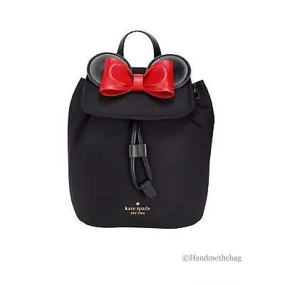 Kate Spade X Disney Medium Black Nylon Minnie Mouse Backpack Book Bag • $135