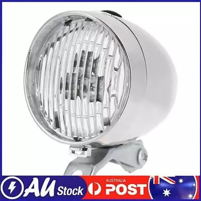 Vintage Bicycle 3LED Front Light Headlight Safety Warning Light (Silver) • $11.39