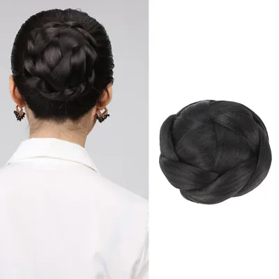  Updo Bun Wig 1b# Bride Ponytail Extension Wigs For Women Short • £7.48