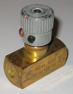 2000 PSI Brass Needle Valve - Pneumatic And Hydraulic Flow Metering Valve  10-32 • $11.95