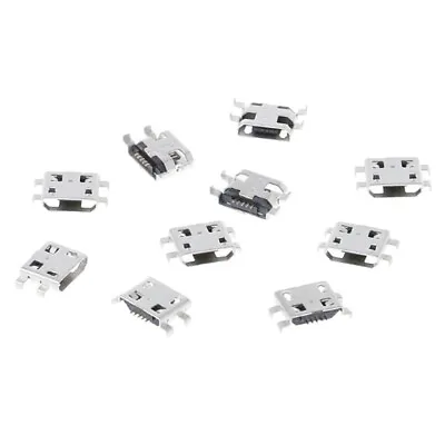 10 Pcs Type B Micro Usb 5 Pin Female Charger Mount Jack Connector Port Socket:-o • $1