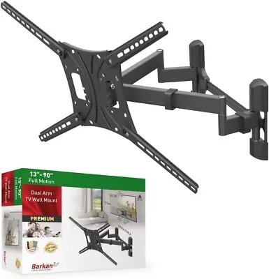 BARKAN BM464 Tilt TV Wall Mount 4 Movement Flat/Curved Screen Bracket 13  - 90  • $55.95