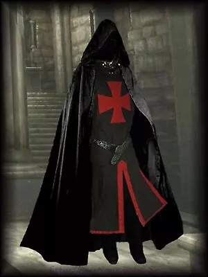 Medieval Cloak Mens - Knights Templar Costume -  Cosplay - Hoodie - Surcoat • $118.89