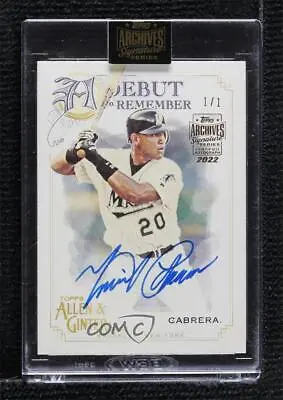 2022 Archives Signature Series 1/1 Miguel Cabrera Manufacturer Buyback Auto V9t • $313.60