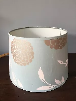 'laura Ashley' Eau De Nil Drum Lampshade 10 1/4  Bx 8 3/4  Tall X 12 1/4  T • £28