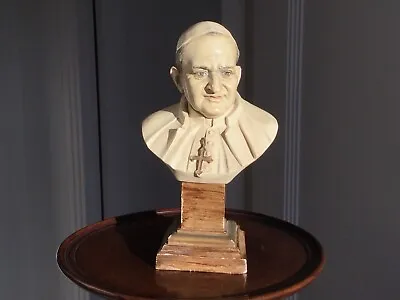 Rare Plaster Papal Bust Pope John XXIII. Vatican. 1950s Hand-Painted. Rome Italy • £45