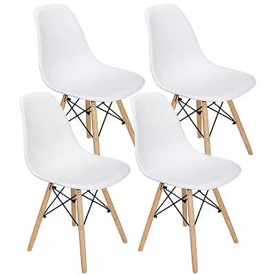 4pcs Dining Chair Mid Century Modern For Kitchen Dining Bedroom Living Room • $65.58