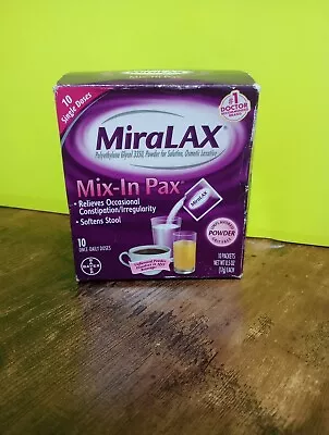 Miralax Dose Powder Packets 10 Once Daily Doses By Miralax • $22.75