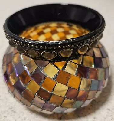 Partylite Global Fusion Glass Mosaic Votive Candle Holder Retired • $14