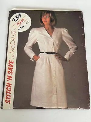 McCalls Sewing Pattern 8945 Slim Dress V-Neckline Uncut 6 8 10 Stitch N Save • $3.99