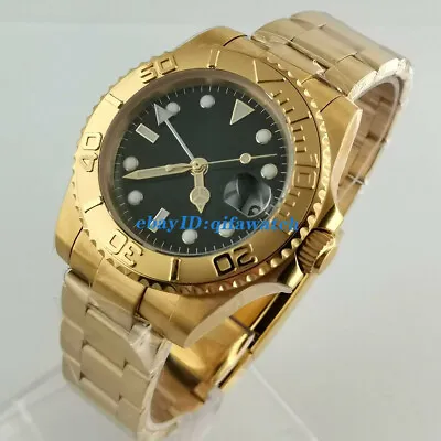 £85.71 • Buy 40mm Full Gold Plated Case Sapphire Glass GMT DG3804 Automatic Mens Wrist Watch