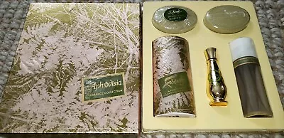 Box Faberge Aphrodisia 5PC Bath Set 1.7oz Cologne 4oz Bath Powder Bath Perfume • $99.99