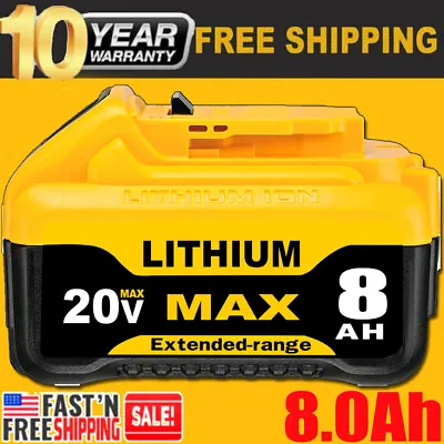 For DeWalt 20V 20 Volt Max XR 8.0AH Lithium Ion Battery Pack DCB206-2 DCB205-2 • $28.29
