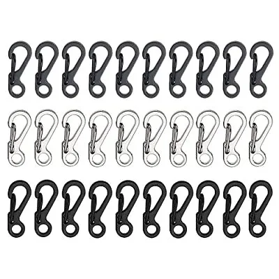 30 Pcs Small Keychain Clips Mini Carabiner Clips For Paracord Camping Keychain • $11.99