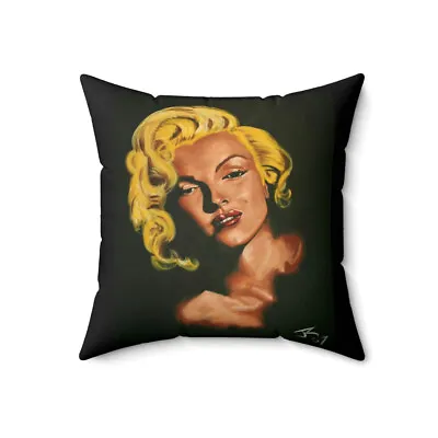 Marilyn Monroe Spun Polyester Square Pillow In Color - Original Artwork • £42.17