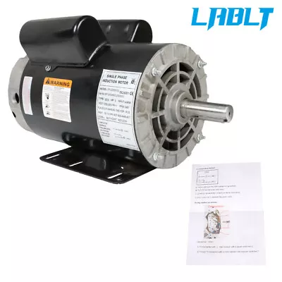 LABLT 5 HP Electric Motor Compressor 230 V 1 Phase 3450 RPM 56 HZ ODP 7/8''Shaft • $210.66