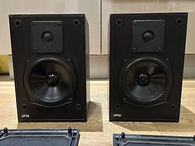 JPW Gold Monitor Speakers Hi-Fi Stereo Bookshelf Loudspeakers Made In England • £60