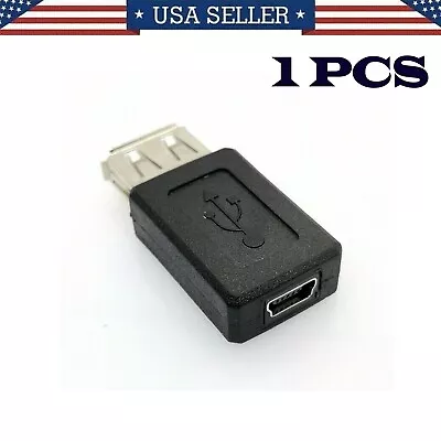 1PCS USB A Type Female To 5 Pin Mini USB B Type Female Cable Converter Adapter • $3.50