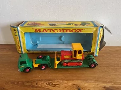 Matchbox King-Size K-17 Low Loader With Bulldozer 1st Issue 'Laing' Exc & Boxed. • $45