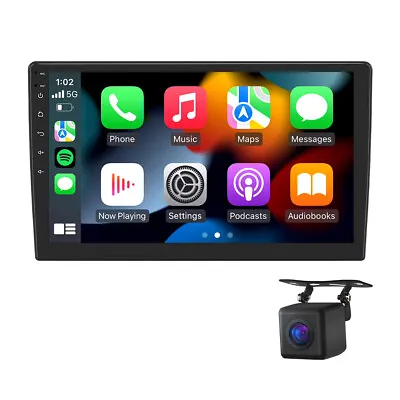 $151.16 • Buy CAM+10.1  Double 2 Din Car Stereo Radio Bluetooth Android Auto Apple CarPlay DSP