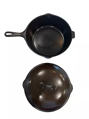 Vintage Vollrath Ware No.8 Cast Iron DEEP Chicken Fryer Skillet & Lid • $189.99