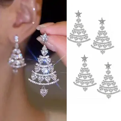 $3.53 • Buy Hot Luxurious Christmas Tree Earrings Earrings Stud Drop Dangle Women Jewellery
