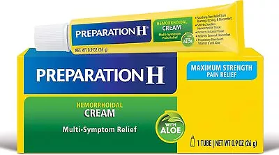 PREPARATION H Hemorrhoid Symptom Treatment Cream 0.9 Ounce Tube Cream • $10.99