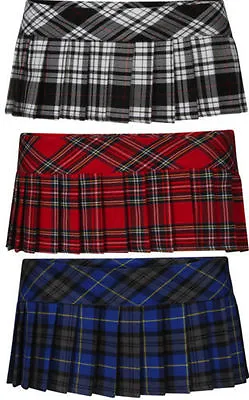 Ladies Women Tartan Check Mini Micro Pleated Skirt Sexiest 7 Inches You Can Wear • £11.28