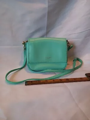 Radley Small Turquoise Cross Body Bag Leather (Crwys) • £16.50