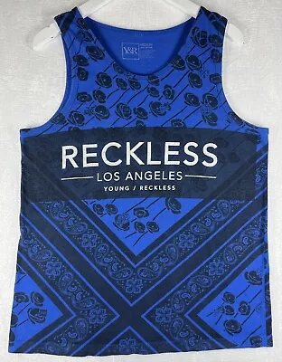 Young & Reckless Tank Top Shirt - Men’s Medium - Y&R - Black - Blue - White • £9.64