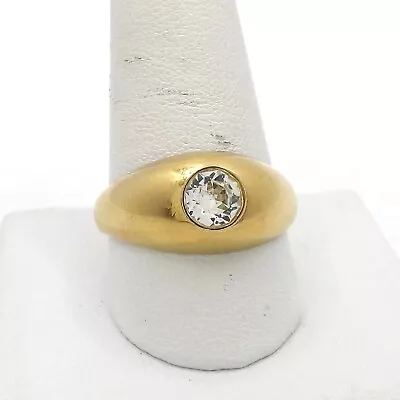 10k Gold Filled Paste Domed Solitaire Mens Wedding Ring Victorian • $185.25