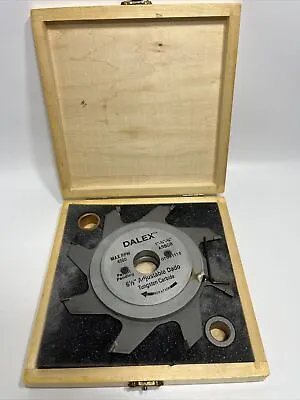 DALEX 6-1/2'' Carbide-Tipped Adjustable Cutter Head Dado Set In Wood Box • $59.95