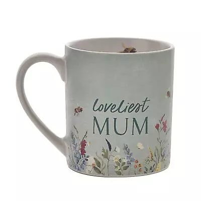 Floral Mug With Wording - Loveliest Mum • £11.85