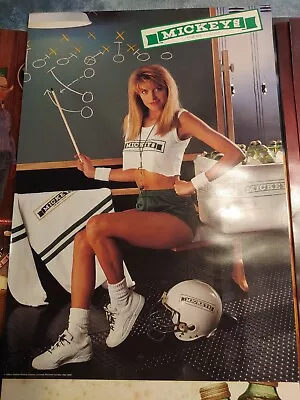 1990 Mickey's Fine Malt Liquor Sexy Girl POSTER Heileman Brewing Co. Beer • $20