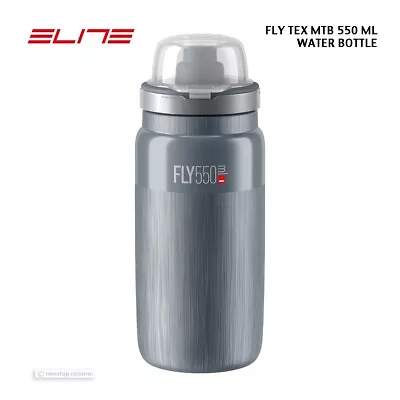 Elite FLY TEX MTB Water Bottle BPA Free : GREY 550 Ml • $10.99