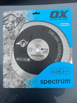 £15 • Buy OX Spectrum TC10-300/20 Maestro Series Diamond Blade 300mm / 20mm