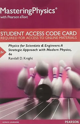 MasteringPhysics EText Access Card Physics For Engineers Modern 4e 9780133942651 • $45