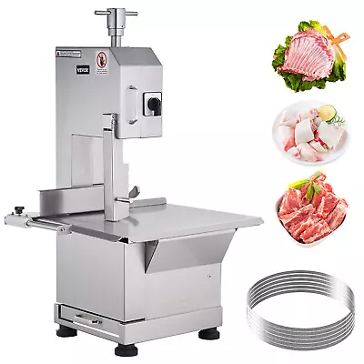 VEVOR 2200W Commercial Electric Meat Bandsaw Stainless Steel Bone Sawing Machine • $829.99