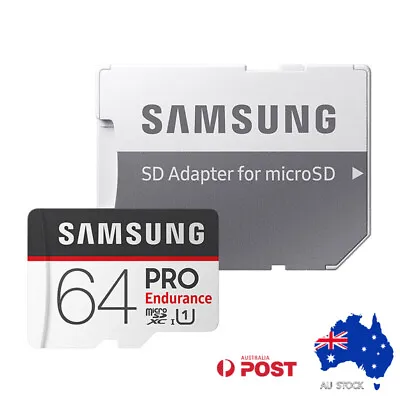 SAMSUNG PRO Endurance MicroSD Memory Card 64GB U10 TF Flash Cards • $39.95