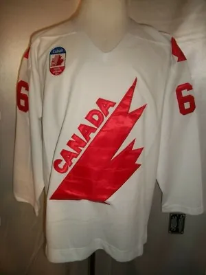 Mario Lemieux White & Red  1991 Labatt Canada Cup Throwback  CCM NHL Jersey • $119.99